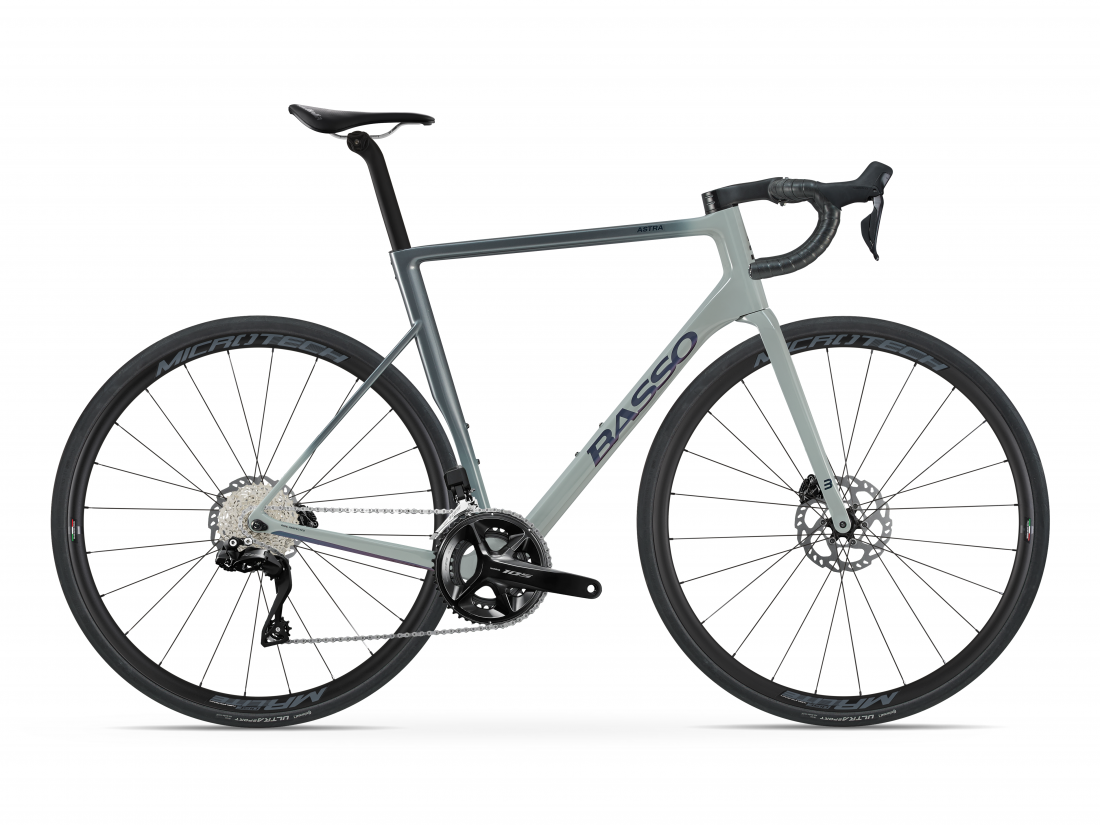 Astra disc, gray asphalt, Shimano 105 Di2, Microtech MrLite, 2023