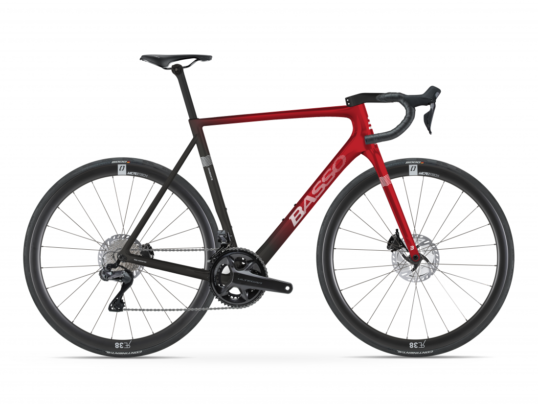 Diamante disc, candy red, Shimano Ultegra Di2, Microtech RE38, 2023