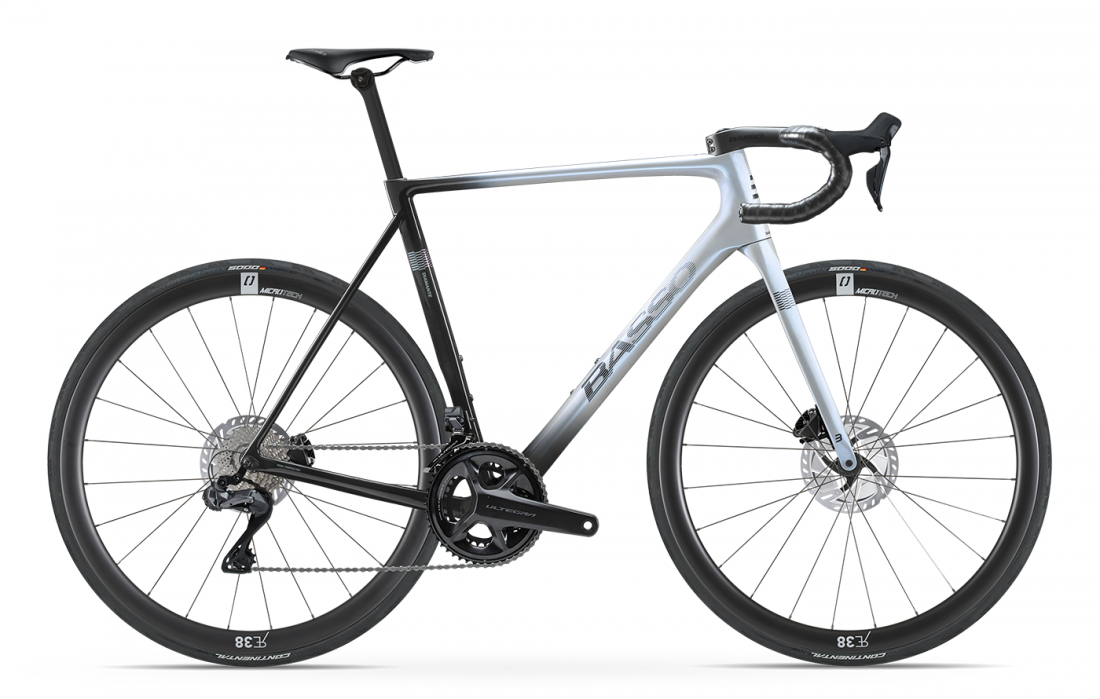 Diamante disc, fade opal white, Shimano Ultegra Di2, Microtech RE38, 2023